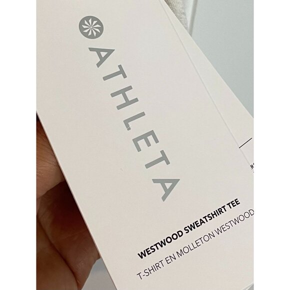 Athleta Womens Westwood Sweatshirt Tee 3XLight Heather Gray Modal Blend Relaxed - Picture 9 of 12